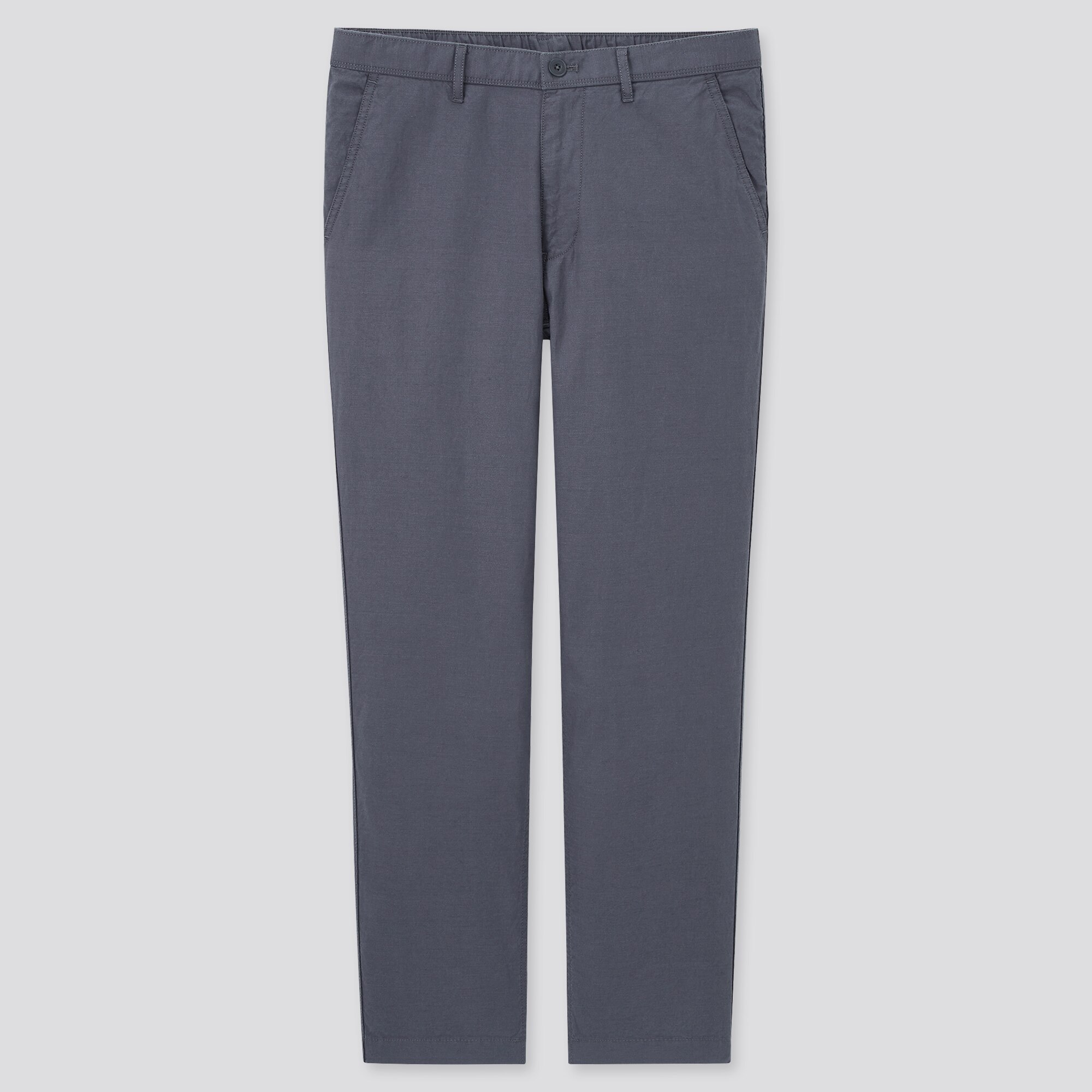 Uniqlo womens Medium linen blend relaxed trousers pants ankle 27 inseam   eBay